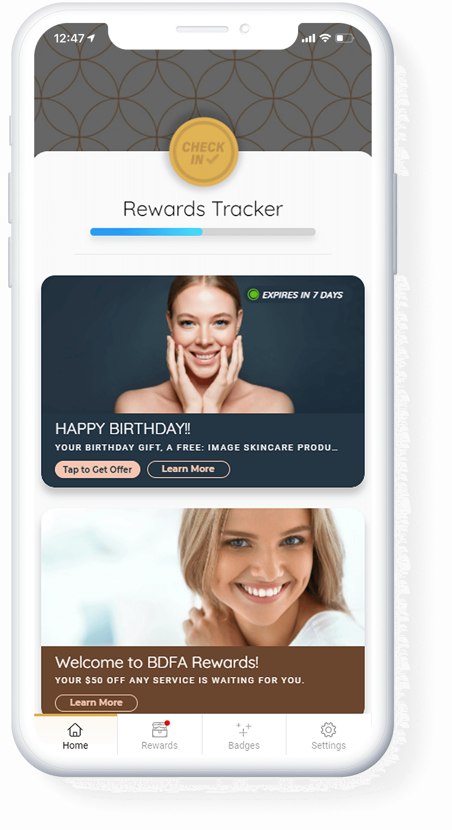 Rewards Tracker on iPhone preview